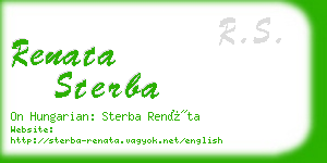 renata sterba business card